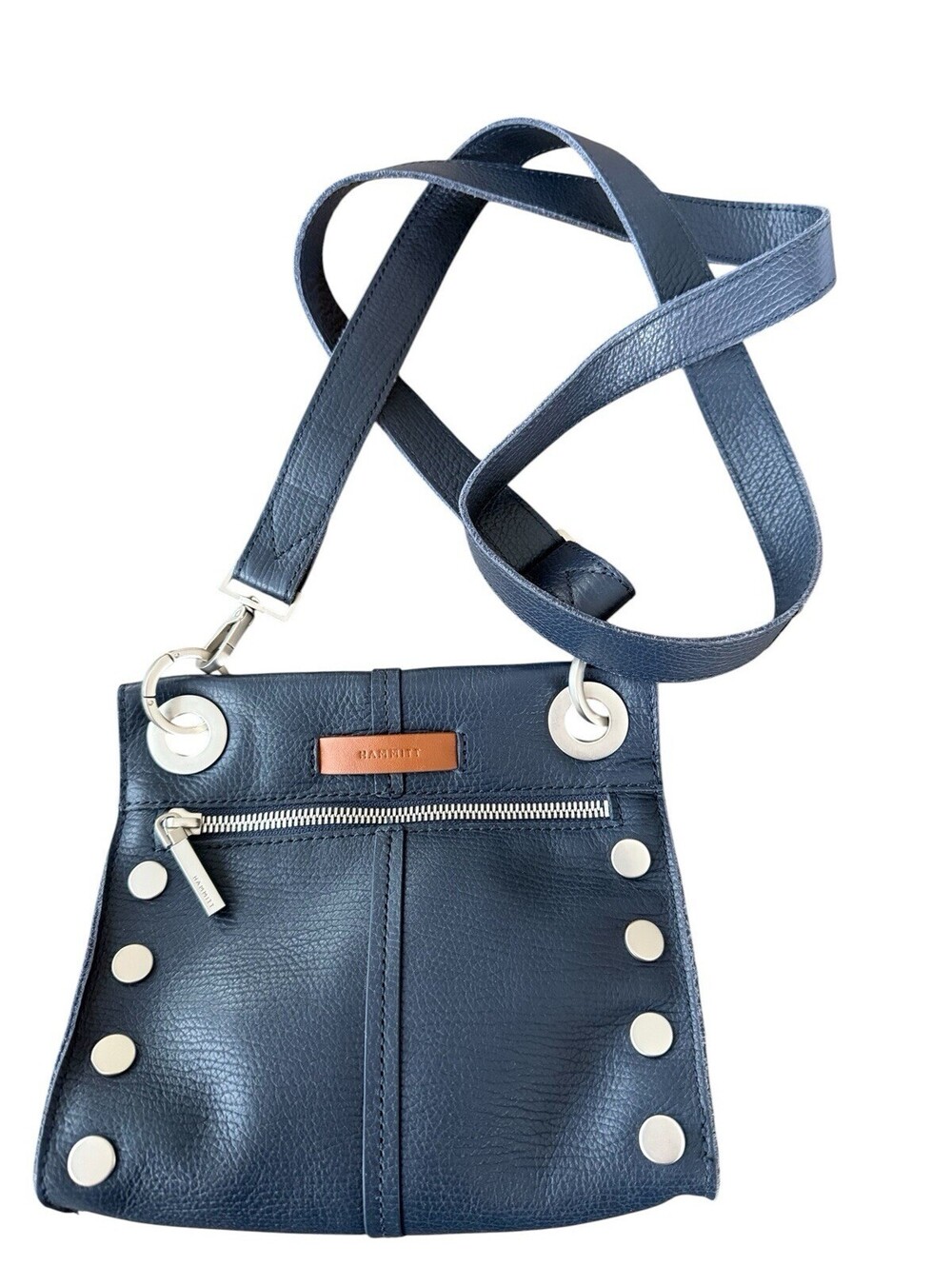 Hammit Bag Crossbody Navy Blue Leather With Dustbag
